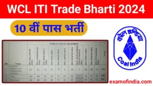 WCL ITI Trade Apprentice Bharti 2024